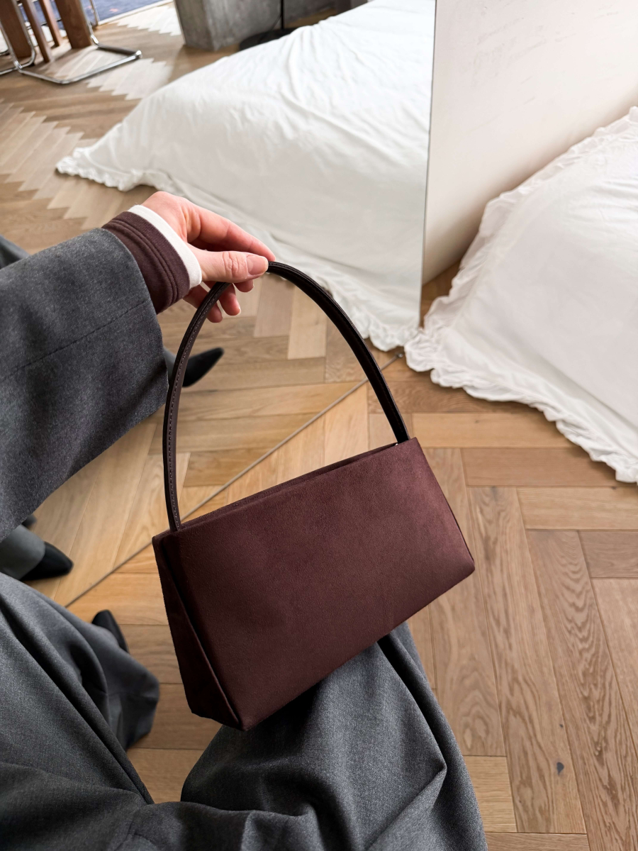 Мінімалістичний клатч-багет ДЖУДІ шоколадний LEMAN LM4875-1